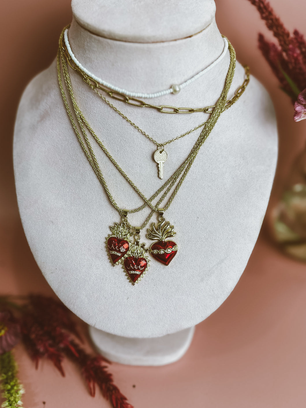 Red heart necklace